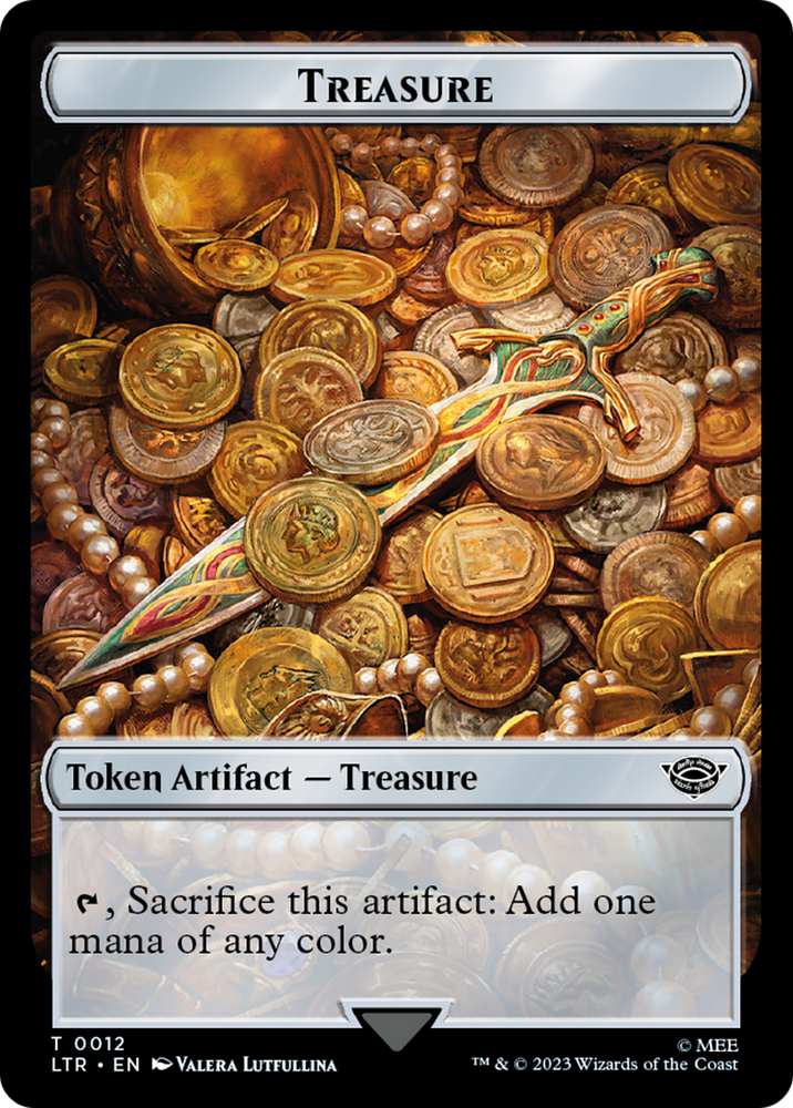 Halfling // Treasure Token [The Lord of the Rings: Tales of Middle-Earth Commander Tokens]