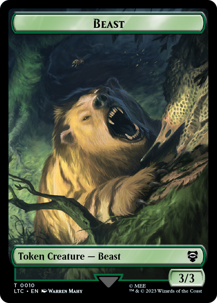 Beast // Treefolk Double Sided Token [The Lord of the Rings: Tales of Middle-Earth Commander Tokens]