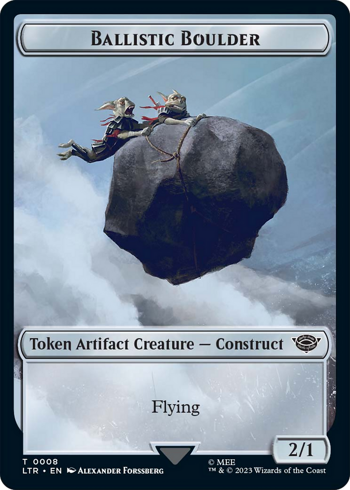 Ballistic Boulder // Food Token (10) Double-Sided Token [The Lord of the Rings: Tales of Middle-Earth Tokens]