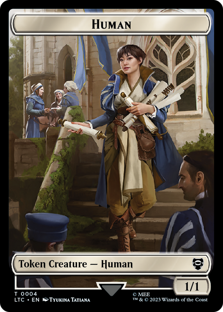 Human Knight // Human Double-Sided Token [The Lord of the Rings: Tales of Middle-Earth Commander Tokens]