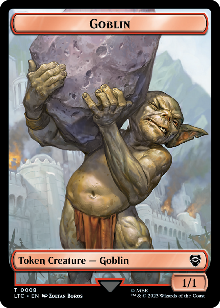Goblin // Wraith Double-Sided Token [The Lord of the Rings: Tales of Middle-Earth Commander Tokens]