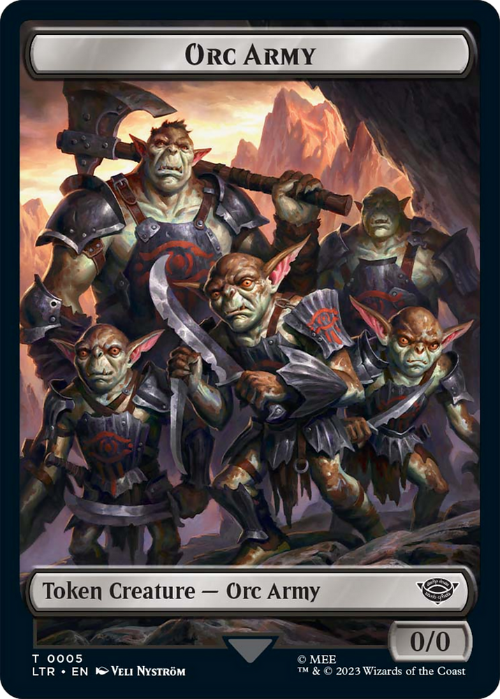 Orc Army (06) // Orc Army (05) Double-Sided Token [The Lord of the Rings: Tales of Middle-Earth Tokens]
